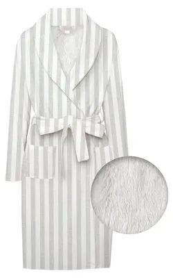 Produktbild von Zohome Dove Grey Bademantel Banda di Lino S / M - Hergestellt aus 100% Polyester