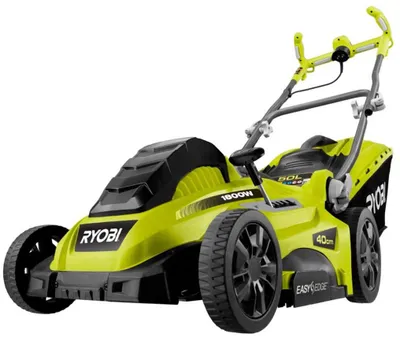 Produktbild von Ryobi - RLM18E40H Handgeführter Rasenmäher, Elektromotor, 1,8 kW Leistung, 40cm Schnittbreite, Radantrieb, Mulchmäher, Grasfang hinten