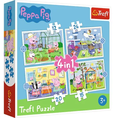 Produktbild von Peppa Pig 4-in-1-Puzzleset für Kinder