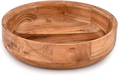 Image de Plateau rond en bois pour les desserts aux fruits - Plateau Cuisine Salle à manger - Fruits Dessert Snack