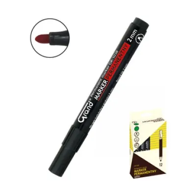 Zdjęcie produktu dla Marker permanentny GR-103R czarny (12szt) GRAND