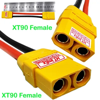 Produktbild von XT90 Buchse auf XT90 Buchse Verlängerungskabel 10cm 12AWG RC