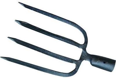 Produktbild von geschmiedete Zinken Schmiedegabel 4 Zinken ohne Griff