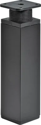 Produktbild von Hettich Möbelfuß 4,0 x 15 -16,5 cm Stahl schwarz - 1 Stück