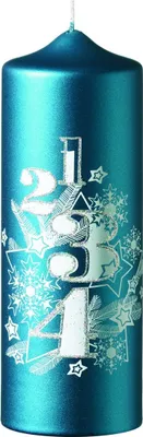 Produktbild von Kerze Adventszauber Royalblau Matt 200 x Ø 70 mm, 1 Stück