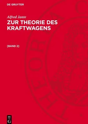 Produktbild von Zur Theorie des Kraftwagens, [Band 2], Zur Theorie des Kraftwagens [Band 2]
