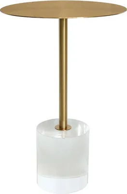 Productafbeelding van FURNLUX bijzettafel Modig, goud en transparant, 35 cm / Hoofdkleur: goud / Afmetingen: 35 x 57 x 35 cm