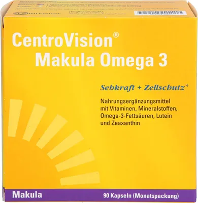 Produktbild von CentroVision Makula Omega 3 Kapseln für Sehkraft und Zellschutz, 90 St. Kapseln