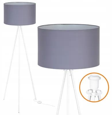 Produktbild von Cerlux Trigni Stehleuchte mit grauem Schirm 136cm LED