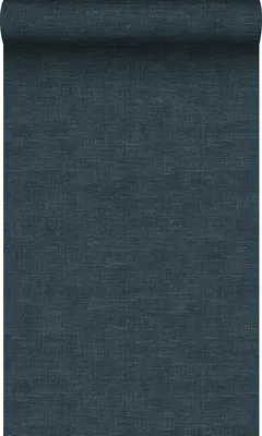 Immagine prodotto di Origin Wallcoverings carta da parati liscia effetto lino blu scuro 53 cm x 10.05 m