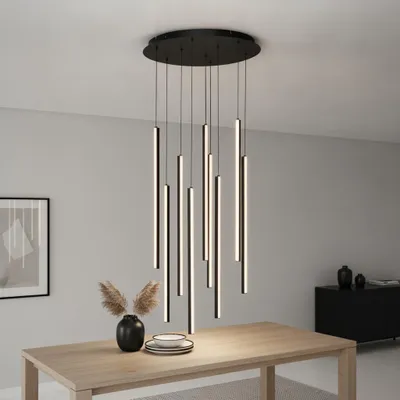 Productafbeelding van Design hanglamp Gratta zwart Ø 50cm, AI-gegenereerde afbeelding