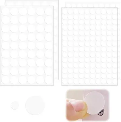 Produktbild von 4 Bögen Schraubenabdeckungsaufkleber, selbstklebend, weiß, ø12 mm/21 mm – für Möbel, Schränke, Türen, Schreibtische