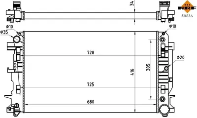 Immagine prodotto di Radiatore raffreddamento motore NRF per MERCEDES SPRINTER 3-t Bus