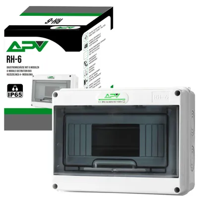 Produktbild von Sicherungskasten Feuchtraum Verteilerkasten IP65 Aufputzverteiler Kleinverteiler 6 Module