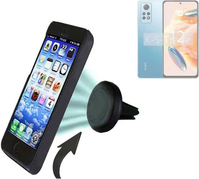 Produktbild von K-S-Trade Kompatibel mit Xiaomi Redmi Note 12R Pro Auto Handy Halterung KFZ Halter Lüftungsgitterhalterung Air Vent mount Smartphone Halter