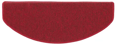 Produktbild von Trend Schlinge Stufenmatte Einfarbig (halbrund), Größe / Ausführung / Menge:24x65 cm (halbrund) 1 Stck., Farbe:Rot