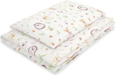 Produktbild von Babybett-Set 2-teilig – Kinderbett-Set – 100 % Baumwolle, hautfreundlich und atmungsaktiv