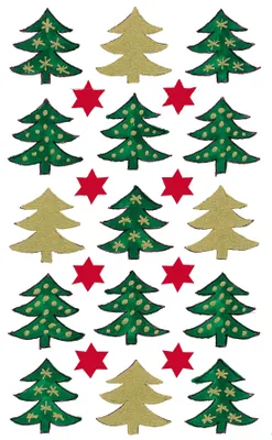 Obrázek produktu pro Sticker Tannenbäume gold