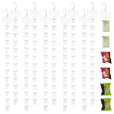 Productafbeelding van Set van 50 Kunststof Ophangstrips met S-haakclips