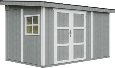 Zdjęcie produktu dla Domek ogrodowy najwyższej jakości 8,68 m² - H231x248x412 cm - Timbela M939-CAVERN STEEL