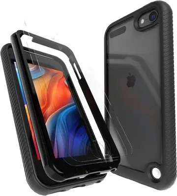 Produktbild von Kristalhelder Displaybeschermung für iPod Touch 5/6/7 - TPU Bumper - Hard Case Cover - Schwarz