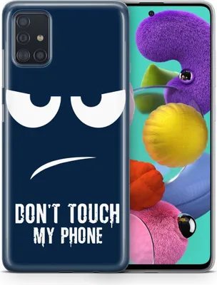 Produktbild von Handyhülle für Samsung Galaxy Schutz Case Cover Bumper Etui Schale Ultra Dünn, Modell:Samsung Galaxy Note 20, Motiv auswählen:Dont Touch My Phone Blau
