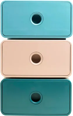 Produktbild von Exacompta 3x Ablagemodul Tiny Box, 1 Schublade, Skandi - Farben sortiert 315406D