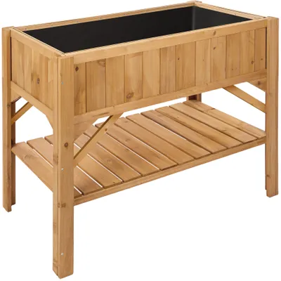 Produktbild von Hochbeet mit Ablage 119x57x90cm - braun