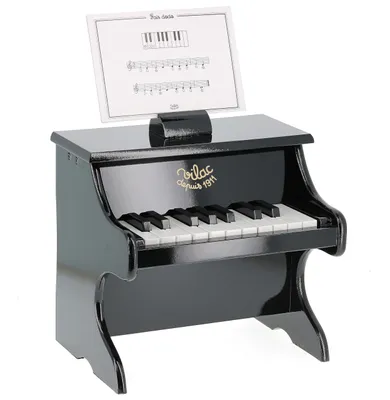 Holzpiano, 18 Tasten, schwarz, für Kinder ab 3 Jahren