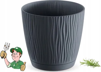 Produktbild von Weisser Kunststofftopf 13 Cm 1,0 L. Ryfo-Abdeckung, Festpoliertes Produkt