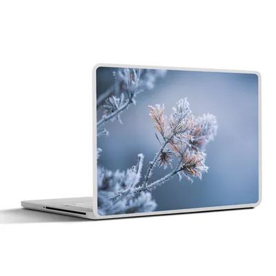 Produktbild von MuchoWow® Laptop Aufkleber Sticker Cover Kiefernnadeln - Pflanzen - Eis - Schnee - Winter 36.5x27.5 cm - Laptop-Sticker
