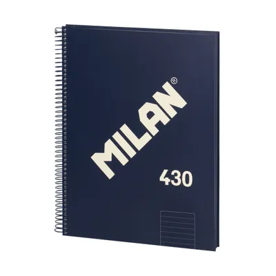 Zdjęcie produktu dla Milan 57142E80B, Monochromatyczny, Niebieski, A4, 80 ark., 95 g/m², Papier w linię