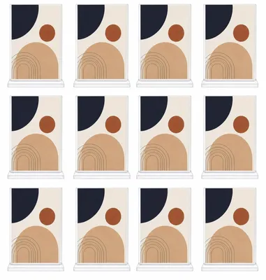 Image de Support de table A5, lot de 12, en acrylique transparent