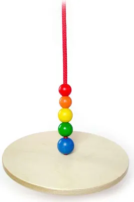 Produktbild von Hess Houten schommel rond met kralen regenboog