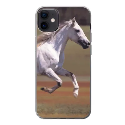 Produktbild von MuchoWow® Handyhülle Schutzhülle Hülle für iPhone 12 mini Pferd - Licht - Gras Silikon Softcase Handy Hülle - Bild