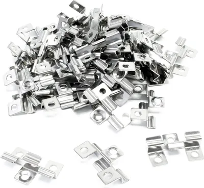 Produktbild von Wiltec 50x Edelstahl Clips 6mm Terrassendielen Montage, für 6mm Seitennut, Befestigungsklammer aus Edelstahl