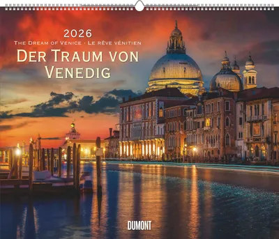 Produktbild von Der Traum von Venedig 2026 - Wandkalender 60,0 x 50,0 cm - Spiralbindung