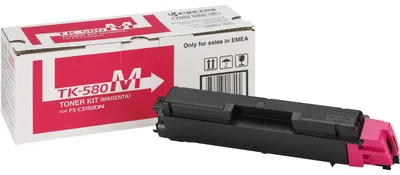 Productafbeelding van Kyocera TK580M, originele Kyocera tonercartridge, magenta (02KTBNL0, 0T2KTBNL, 1T02KTBNL0, 2KTBNL0, T2KTBNL, TK-580M)