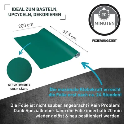 Produktbild von Klebefolie Unimatt zederngrün - 67,5x200cm