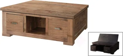 Produktbild von GURU Couchtisch mit 2 Schubladen/Ablage/Deckel