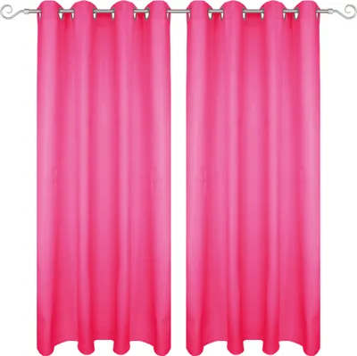 Produktbild von Gardine mit Ösen 140x145 cm ( Breite x Länge ) in Pink, blickdichter Vorhang, Ösenvorhang in vielen Variationen