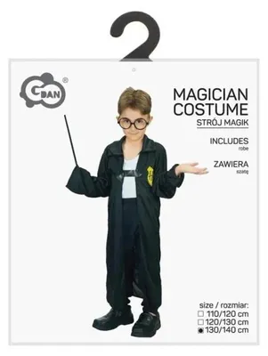 Image de Costume pour enfant, Magicien, taille 130/140 cm - Godan