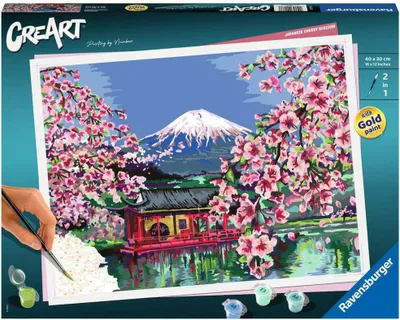 Obrázek produktu pro CreArt malba: teov kvt v Japonsku 201778 RAVENSBURGER malba podle sel