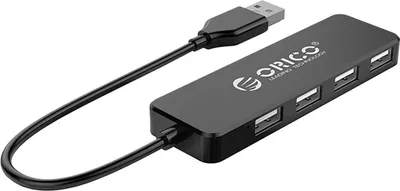 Produktbild von Orico Fl01 Usb-A Hub, 4X Usb-A 2.0 Dockingstation - Schwarz