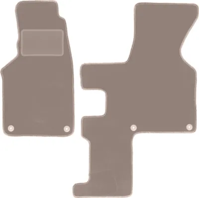 Zdjęcie produktu dla Welurowe dywaniki samochodowe do Volkswagen Transporter T4 caravelle manual (1993-2001) - beżowe dywaniki podłogowe LUX komplet (2 szt.)