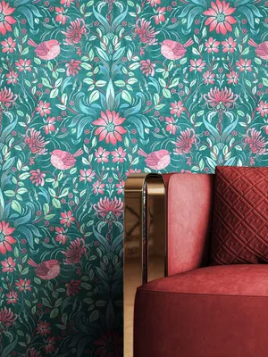 Produktbild von NEWROOM Tapete Leilani Green Grün Vliestapete - Floral Blumen Blätter  Germany