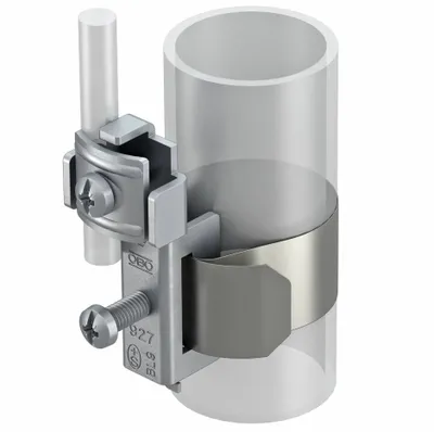 Produktbild von OBO Banderdungsschelle, 3/8-1 1/2", Edelstahl, rostfrei, A2, 1.4301, Packung mit 10 Stk.