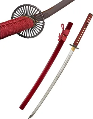Image de Katana samouraï décoratif Tachi + support | décoration artisanale | saya laqué | Japan Deko DS044