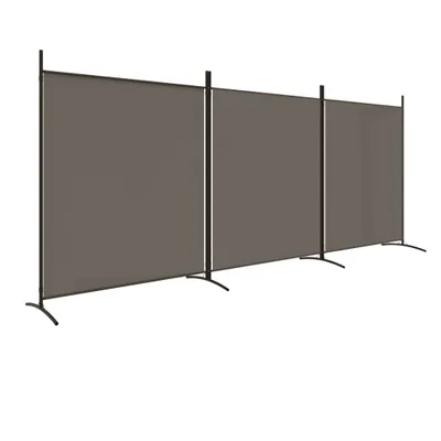 Image de vidaXL Paravent 3 pcs. Anthracite 525x180 cm Tissu - Séparation de pièce