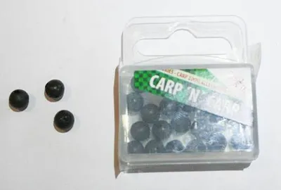 Produktbild von CarpZoom Soft Beads Gummiperlen dunkelgrün 6mm